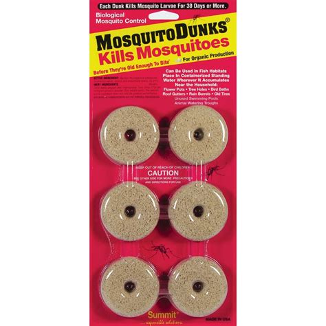 Mosquito Bits&174; is a highly selective microbial insecticide (BTI) effective against mosquitoes in a variety of habitats. . Mosquito dunks lowes
